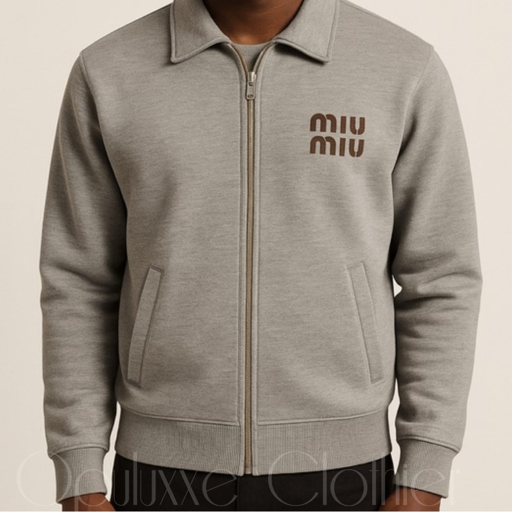 Miu Miu Light Gray Men's Shirt Jacket